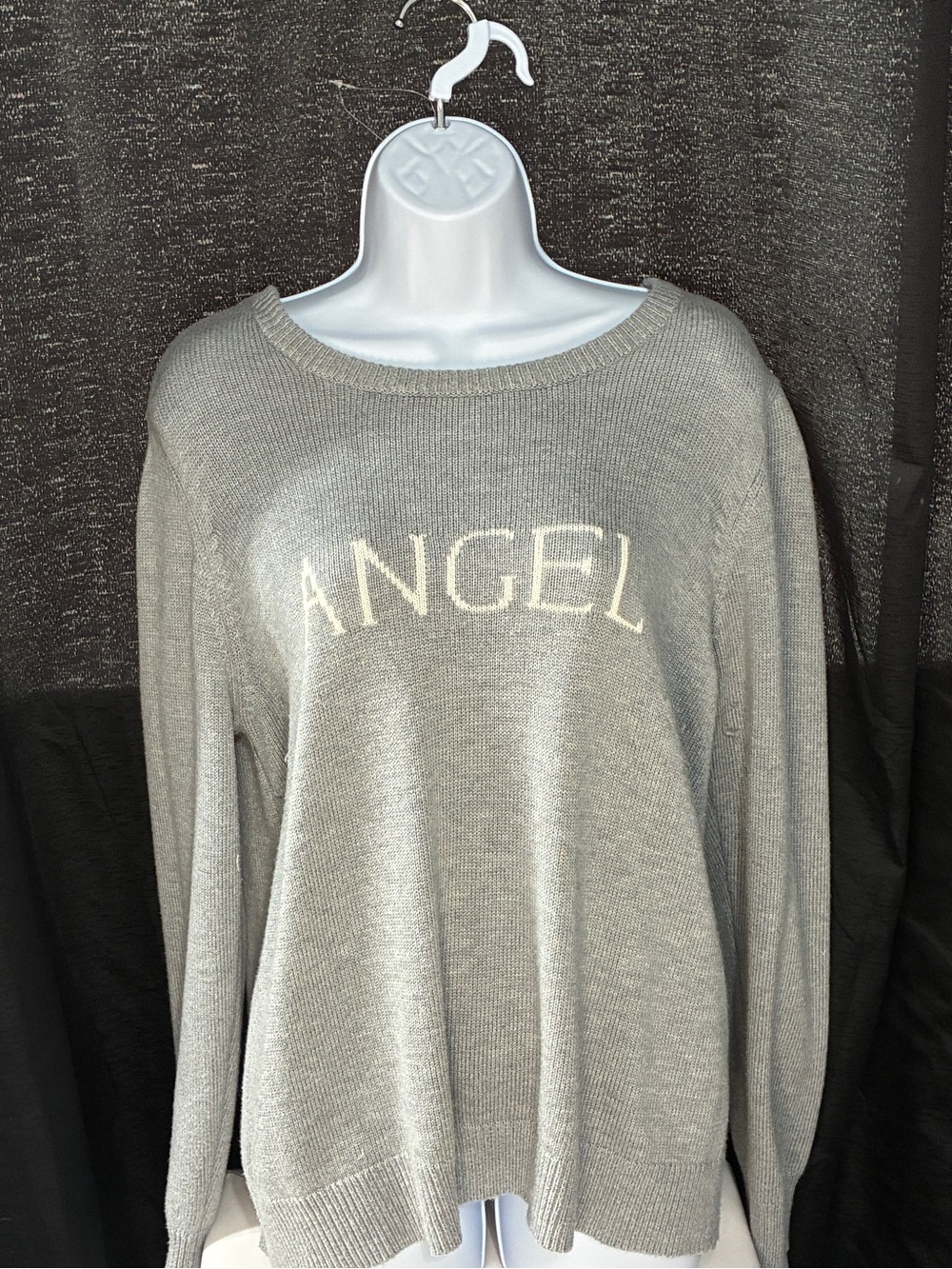 Victoria's Secret Gray 'ANGEL' Crewneck Sweater